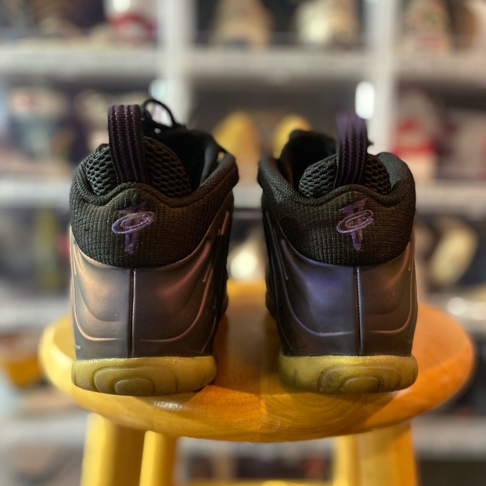 Eggplant foamposite boots hotsell